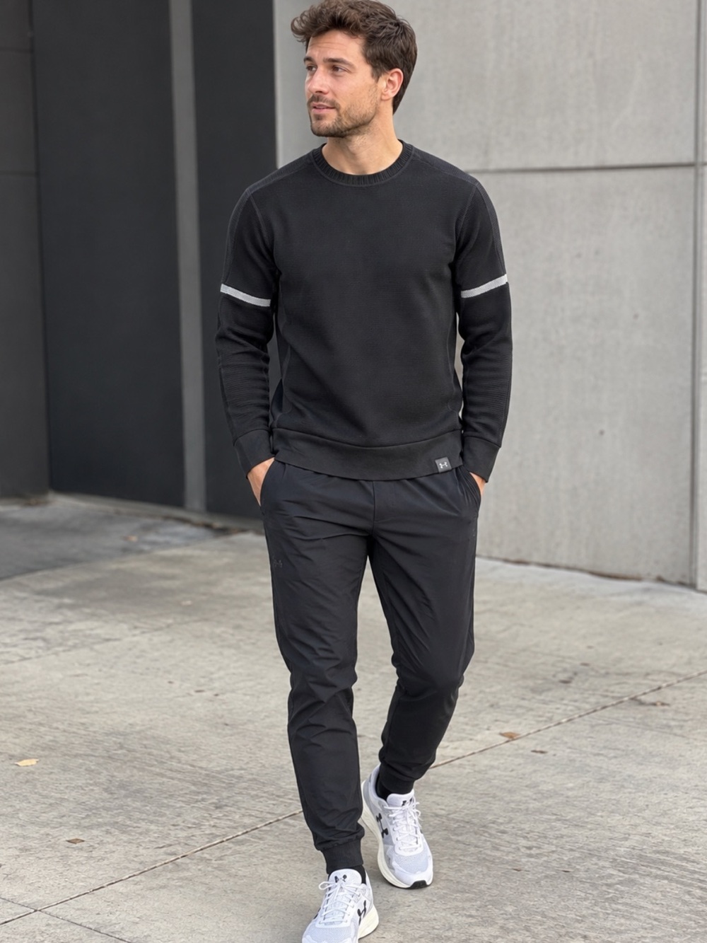 Under Armour IntelliKnit Phantom Running Sweater Black Reflective Men’s M